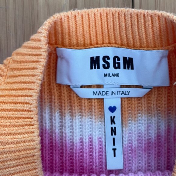 MSGM Tie-Dye Crop Knit Top - Picture 7 of 8